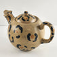 Urban Outfitters Leopard Tea Pot Headed Spout Tail Handle Dishwasher Microwave