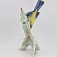 Goebel Blue Titmouse Bird on Branch Figurine 1970s W Germany Porcelain Matte 6"