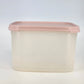 Tupperware Modular Mates 1620-1 Clear Storage Canister Pink Lid 1623-2 Vintage
