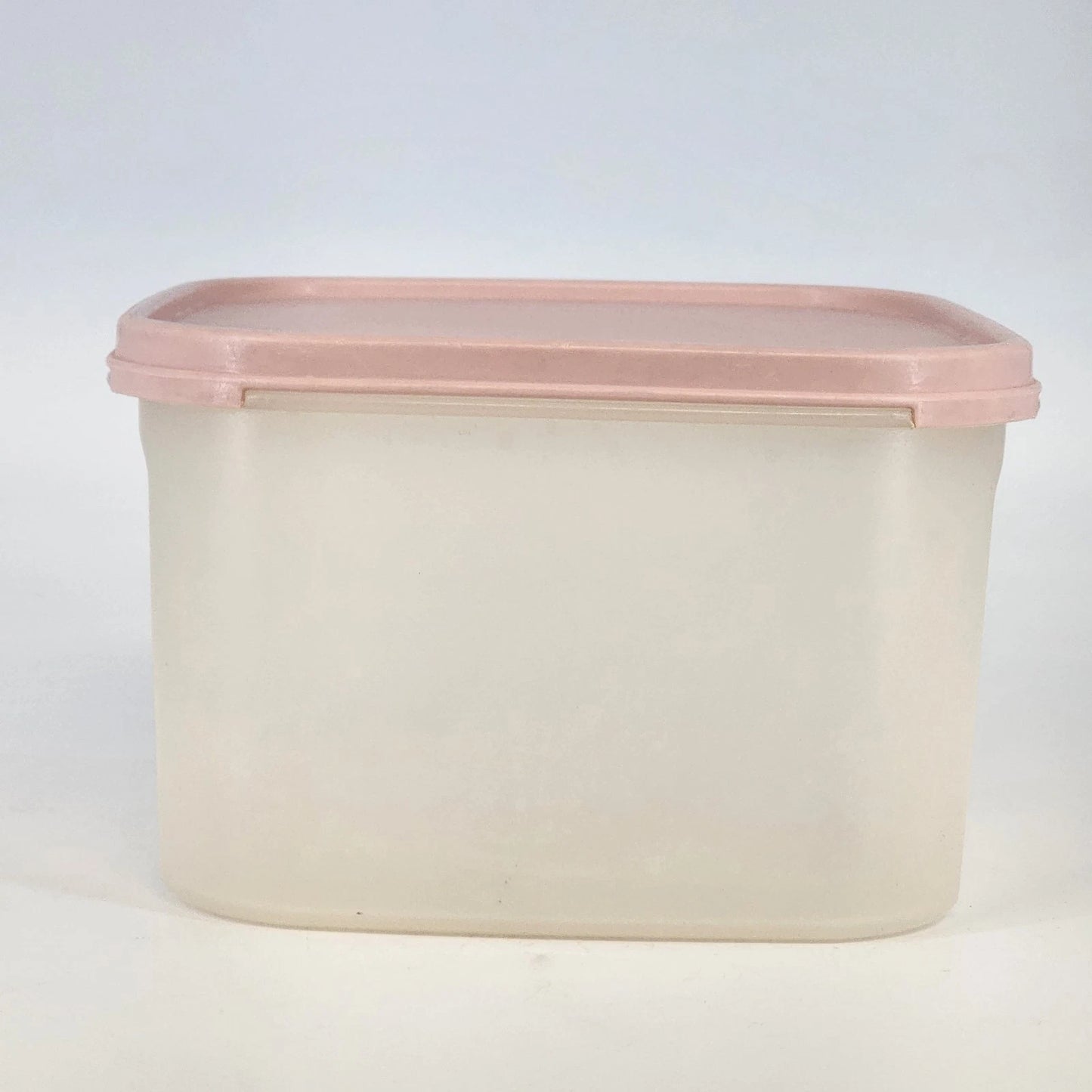 Tupperware Modular Mates 1620-1 Clear Storage Canister Pink Lid 1623-2 Vintage