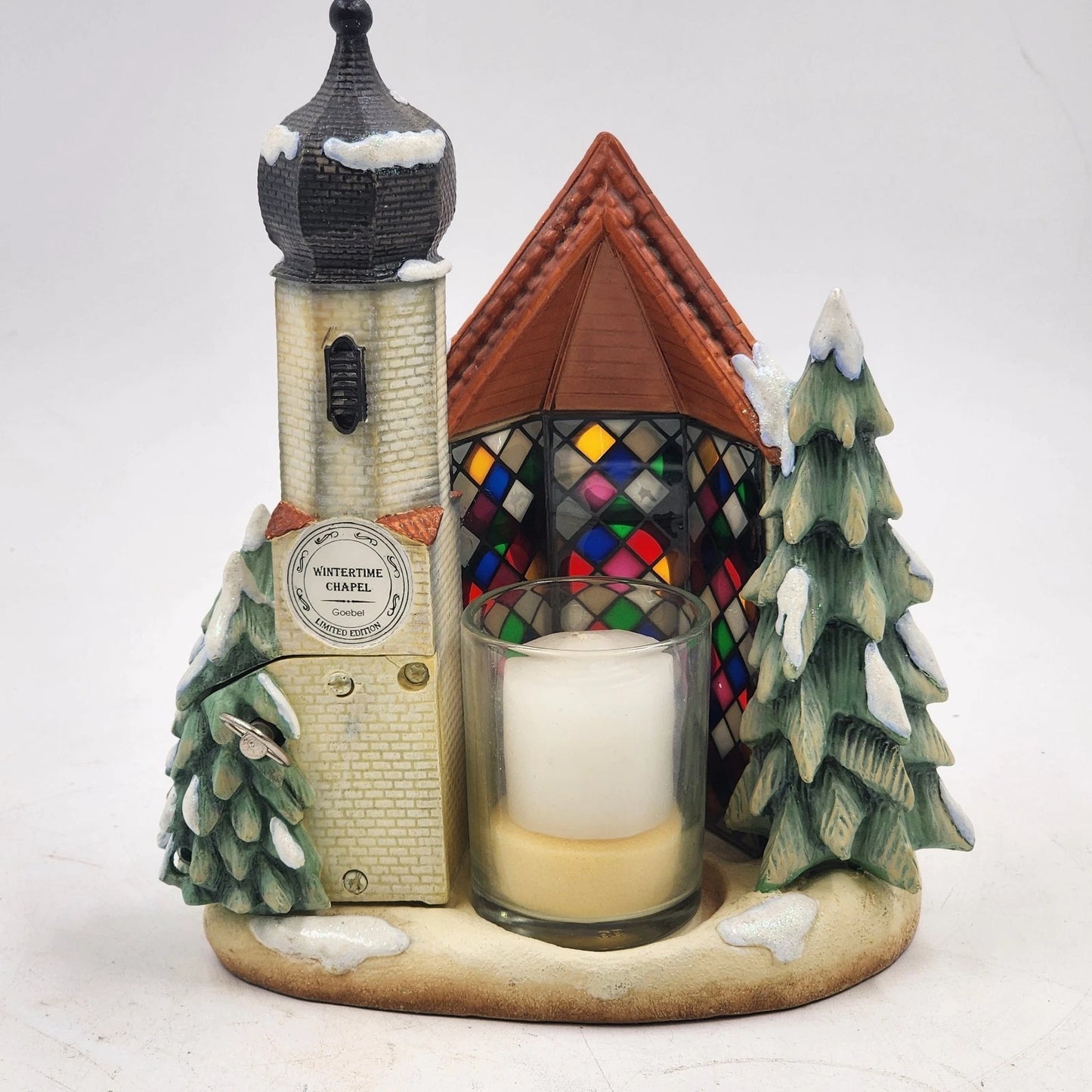 Goebel Hummel HUM 2134 Wintertime Duet Chapel Votive Music Box Exclusive Edition