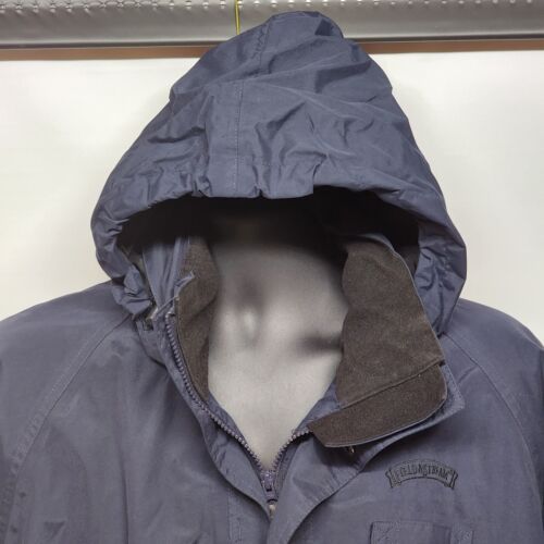 Field n Stream HydroProof Large Navy Polyester Rain Jacket w Hood Golf Fishing