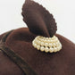 Genuine Velour Ladies Brown Felt Hat with Leaf and Round White Pearl Accent