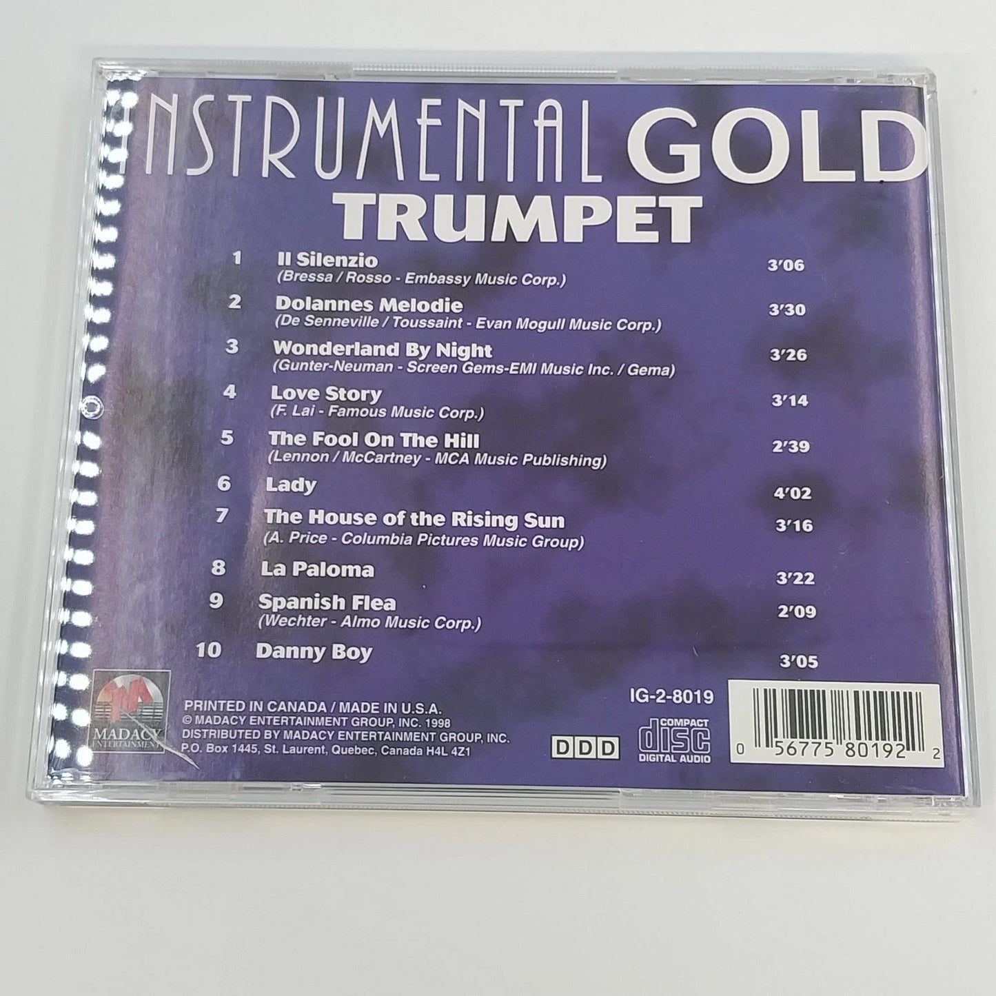 Instrumental Gold Sax Piano Trumpet 3 CD Box Set IG-3-8016 1998 Easy Listening