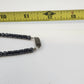Black Beaded Necklace Blue Arrowhead Pendant 11.5" Southwestern Style Jewelry