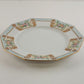 Tirschenreuth Bavaria Decagon Salad Plate Blue Border Enameled Flowers Gold Trim