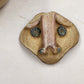Pouty-Faced Teapot Pottery 5.25" Beige Artisan Studio Art Whimsical Rustic