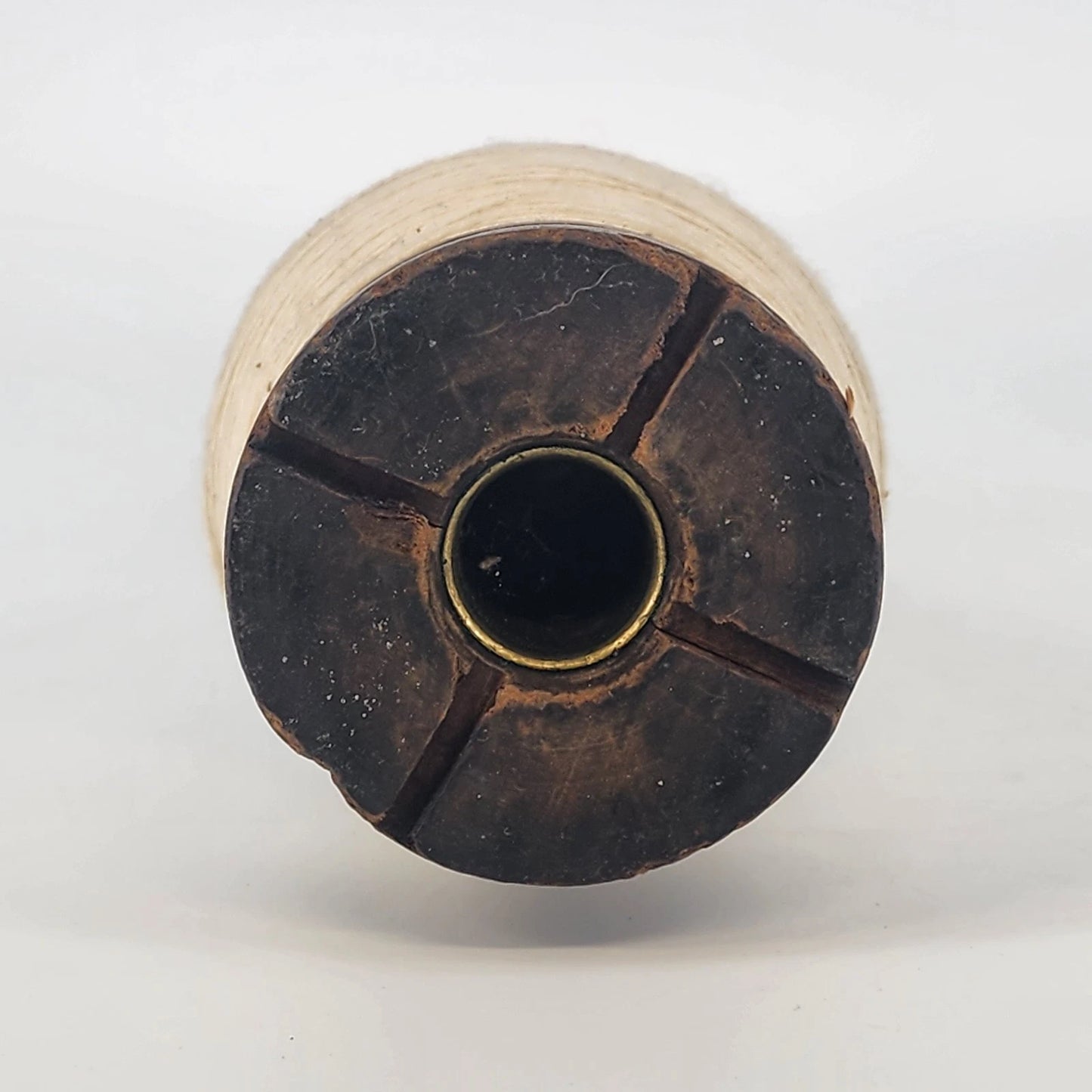 Vintage Industrial Wooden Textile Bobbin 12 Inch Beehive Spool