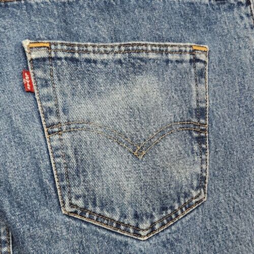 Levi Strauss 501 Button Fly Straight Leg Jeans Medium Wash Denim Men's 34"x32"
