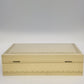 Jewelry Trinket Box Cream Gold Filigree Red Velvet Satin Lift Out Tray 12.5" Vtg
