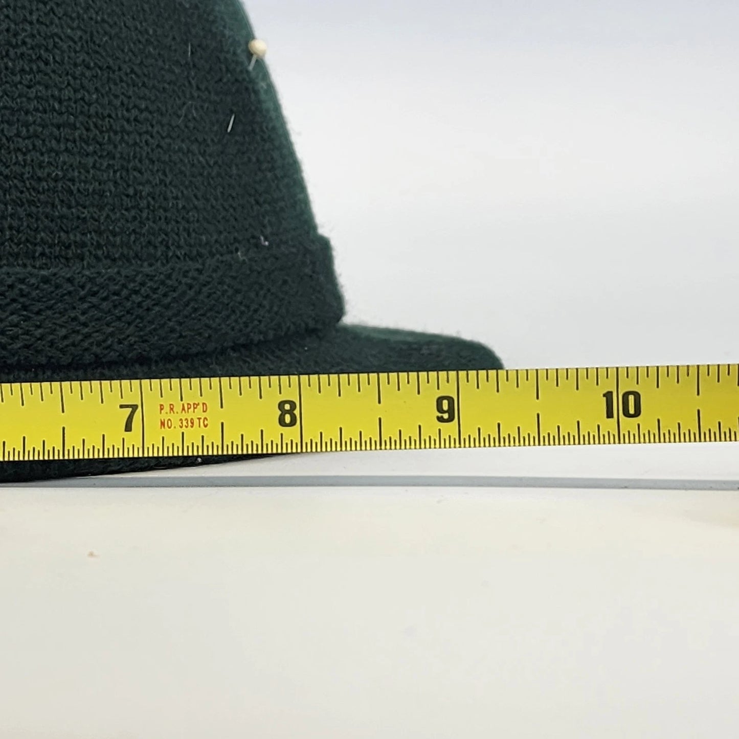 Amalgamated Knit Bowler Women’s Hat Green Wool Fedora Style with Hatpin One Size
