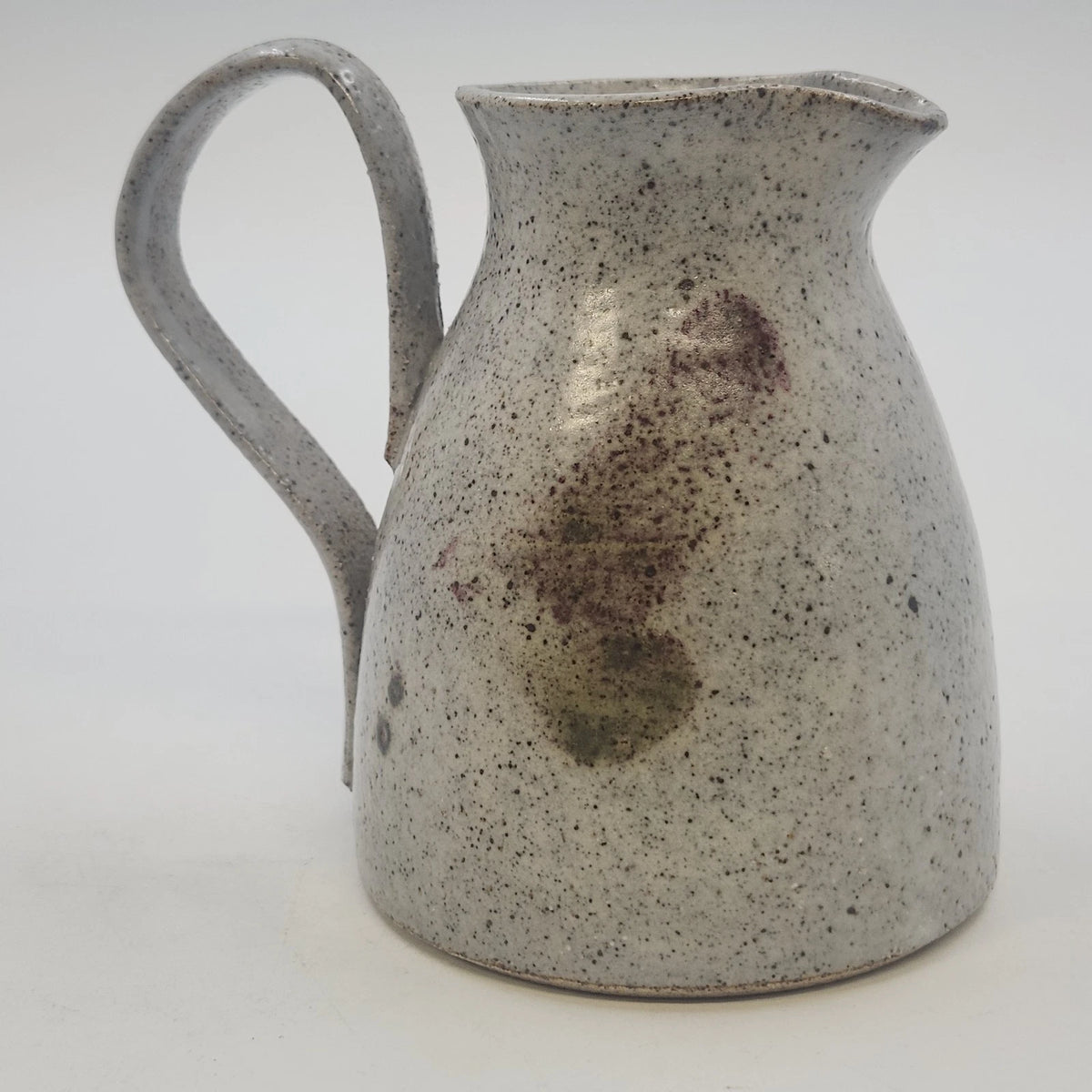 Colonsay Pottery Pitcher Speckled Glaze Stoneware 4.5" Flared Rim Curved Handle