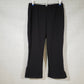Women Chef Capri Small Black Knit Pull On Fame Fabrics Elastic Waist 28"W x 22"I