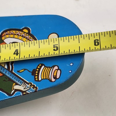 Set of 3 Tin Litho Toy Noisemakers 4.5" Circus Party Grinders 1940s Vintage