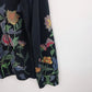 Mirika Women's Floral Embroidered Black Full Zip Hoodie Jacket Size Large
