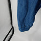 New Look Denim Shirt L Floral Embroidered Velvet Collar Long Sleeve Turkey Vtg