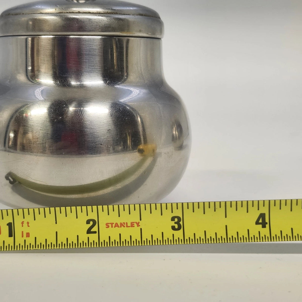 Oneida 18/8 Stainless Steel Creamer & Lidded Sugar Bowl Set Silver Japan MCM Vtg