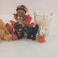 10 Piece Halloween Miniature Figures w 2 Candles Plus Bears Mice Cats Scarecrow