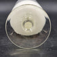 Norleans Vase Satin Frosted Hand Painted Glass Floral Clear Pedestal 11" Vintage