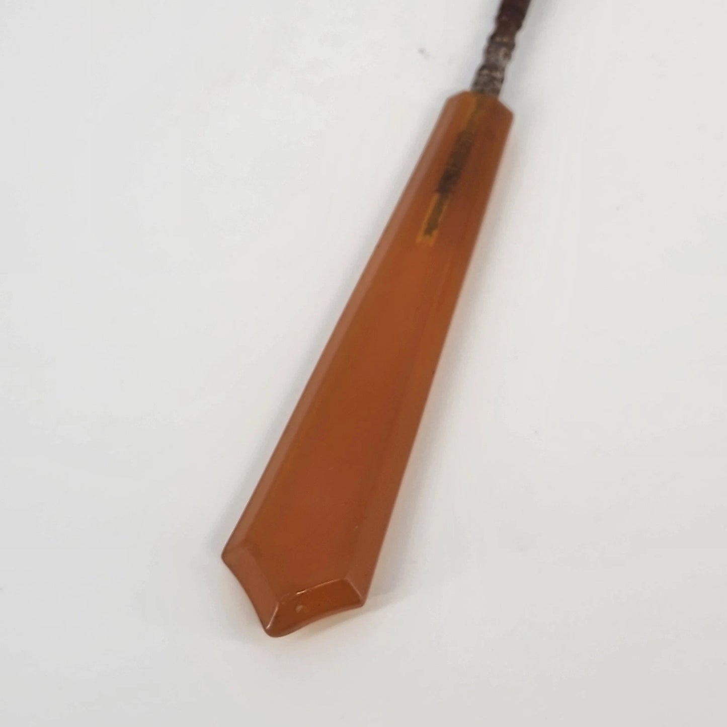 Button Shoe Hook Celluloid Handle Victorian Style Antique Dressing Tool 7" 1900s