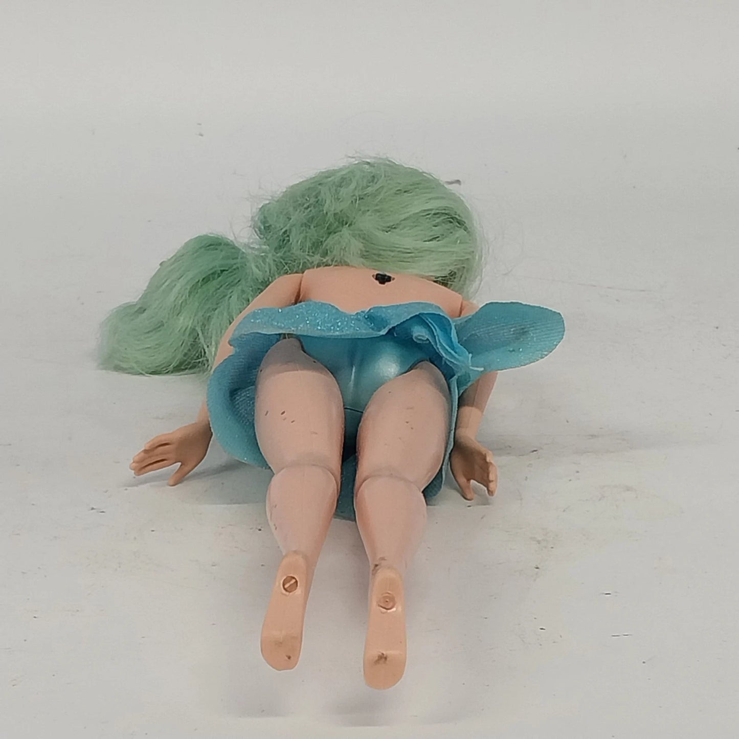 Mattel Barbie Fairytopia Fairy Doll Green Hair Blue Dress Head 1999/2005 Body