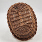 French Wicker Woven Gathering Basket Picnic Basket with Handle Farmhouse Cottage