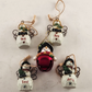 5 Ganz Christmas Snowmen Hanging Ornaments Bell & 4 Winged Personalized 2" Tall