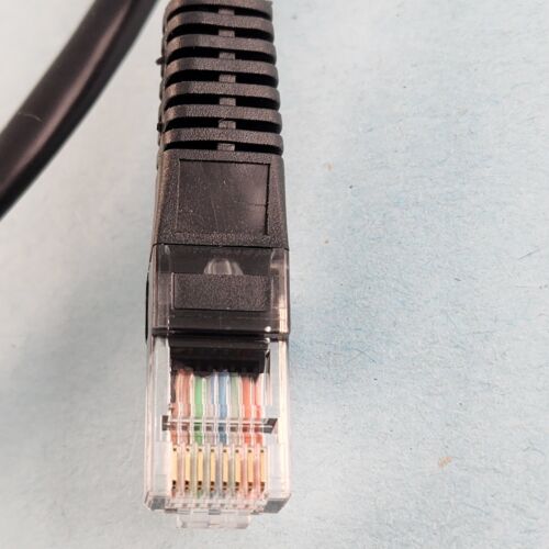 Cat 5e Ethernet Patch Cable 36" Molded Booted 350 MHz Black ETL Verified Gold