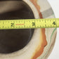 Nemadji Pottery Vase 5.5" Natural Clay Green Orange Swirl Marbled Vintage USA