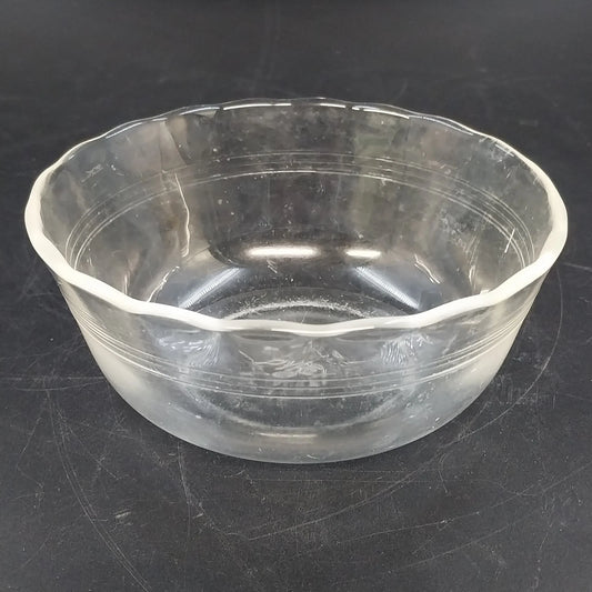 Pyrex 464 Clear Glass Custard Bowl Ramekin Scalloped Rim 10 oz 4.5" Vintage USA