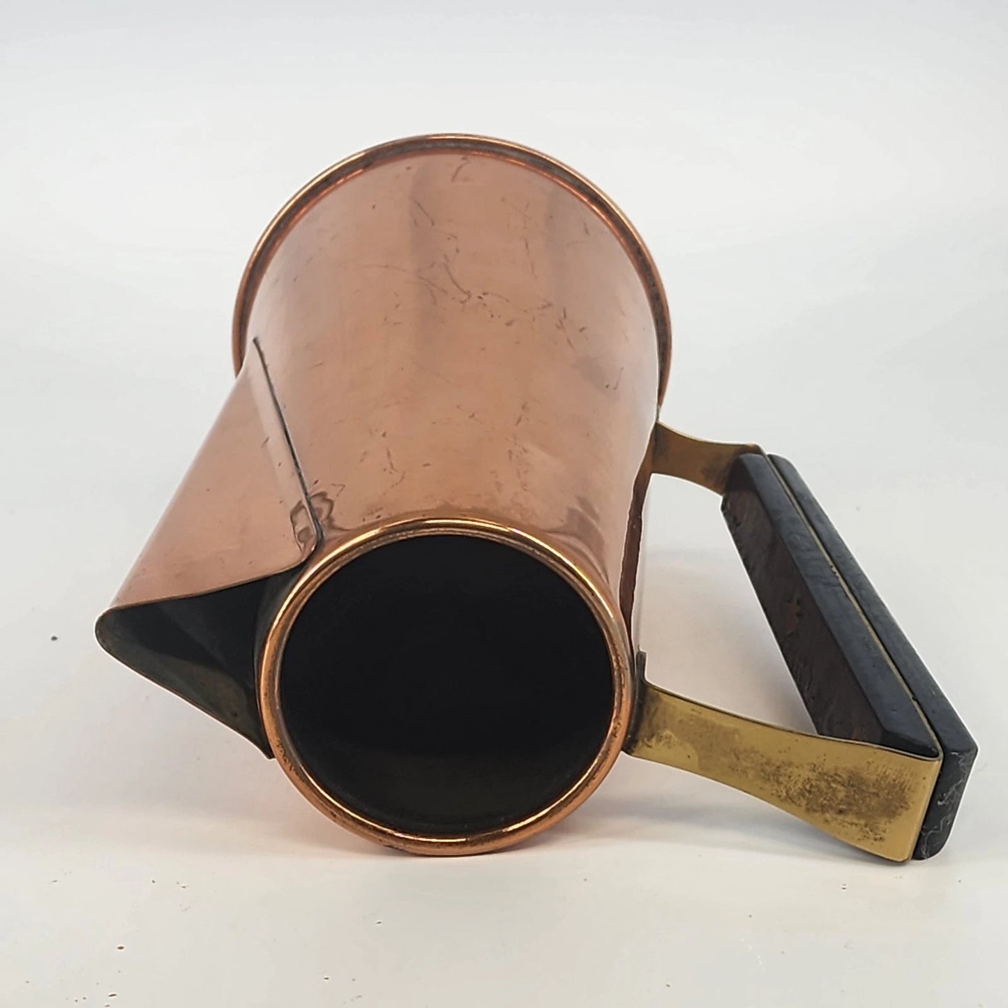 Coppercraft Guild Copper Coffee Teapot Brass Handle Taunton Mass USA MCM Decor