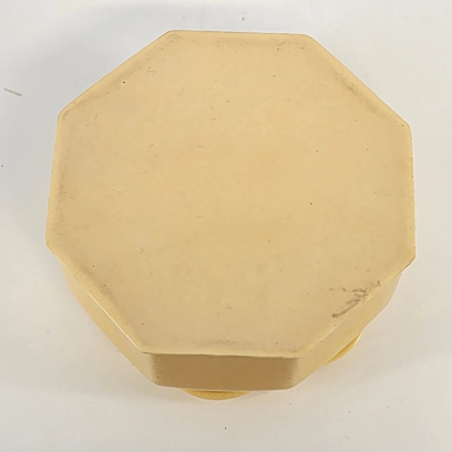 Antique 3pc Celluloid Vanity Set Art Deco French Cream Tan Powder Hair Receiver