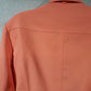 Anne Klein Womens Medium Peach Zip Jacket Spring Polyester Blend Tapered Vietnam