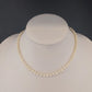 Faux Pearl Necklace Cream Beaded Strand Fishhook Clasp Classic Jewelry Vintage