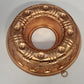 Copper Tone Jello Gelatin Ring Mold 3.5 Cup Geometric Wall Hanging 8.5" Vintage