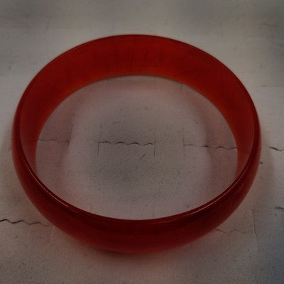 Orange Lucite Chunky Bangle Bracelet Round Acrylic Resin Fashion Women's Jewelry