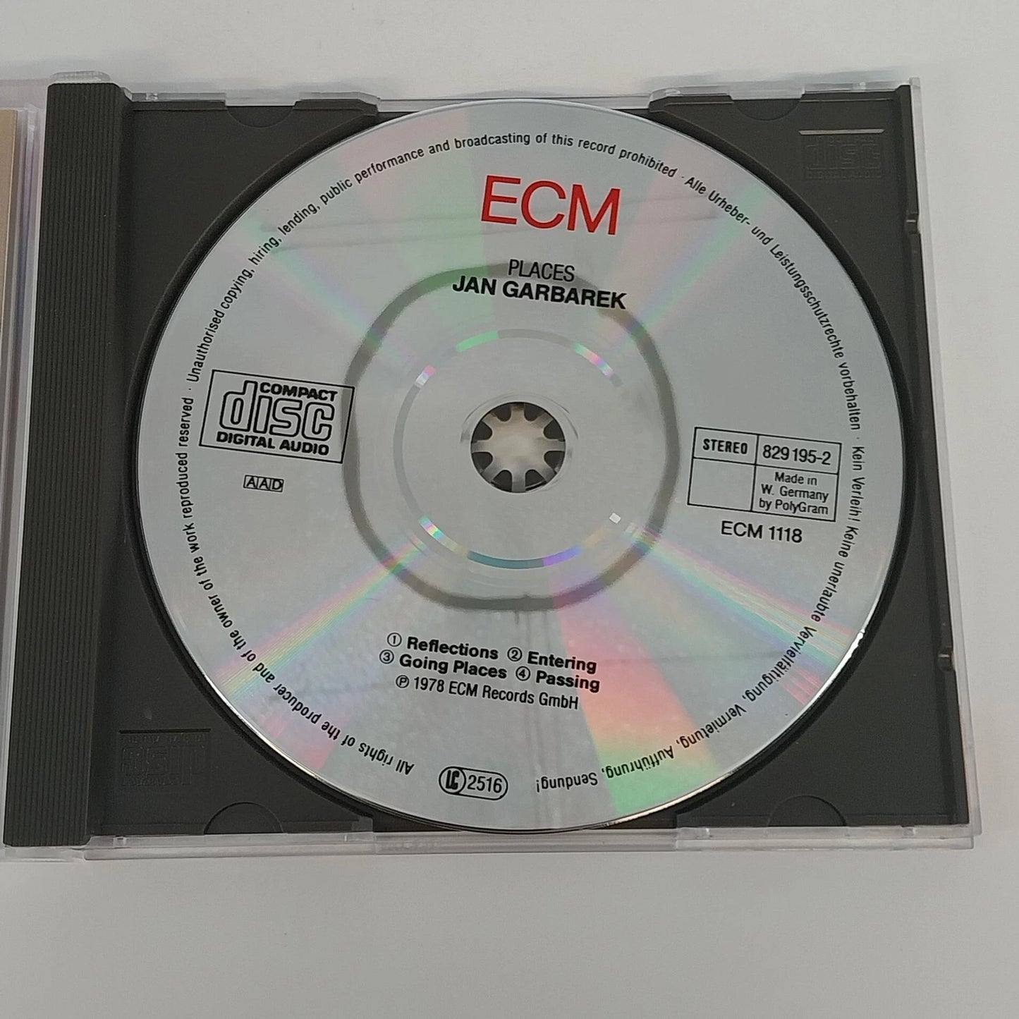 Jan Garbarek Places CD 1977 ECM Records Scandinavian Jazz Saxophone Germany
