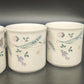 Pfaltzgraff April Floral Coffee Tea Mugs Cups Set of 4 Stoneware 3.25" USA