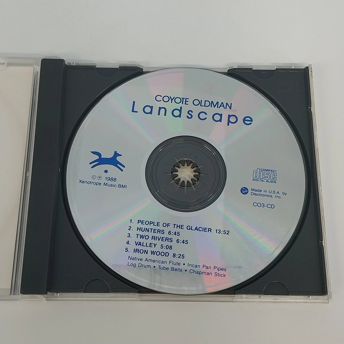 Coyote Oldman Landscape CD Native American Flute Incan Pan Pipe Ambient 1988 USA