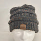 C C Cozy Confetti Beanie Dark Grey Knit Winter Hat Multi-Color Fleck One Size