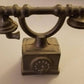 Miniature Pewter Antique telephone phone mini dollhouse