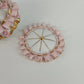 Bloomer Girl Porcelain Figurine Japan White Pink Ruffle Dress with Parasol Top