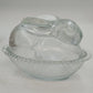 Indiana Glass Confections Bunny on Nest Candy Dish Clear Crystal w Lid USA Vtg