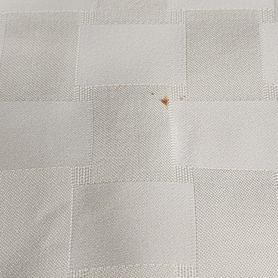 White Rectangle Tablecloth with Windowpane Checkered Striped Pattern 52"x70"
