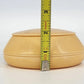Vintage Bakelite Hair Receiver Yellow Vanity Box 5in Round Lid