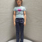 Barbie Sweet Talkin Ken Doll Mattel Boyfriend Play Heart Blue Parts AS IS 2010s