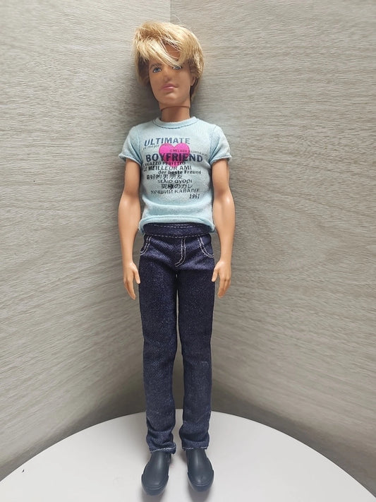 Barbie Sweet Talkin Ken Doll Mattel Boyfriend Play Heart Blue Parts AS IS 2010s