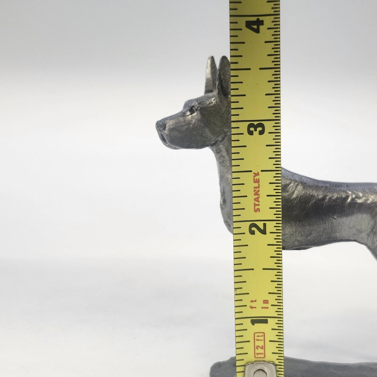 Ricker Bartlett Great Dane Pewter Figurine 3.75" Handcrafted USA 1975 Vintage
