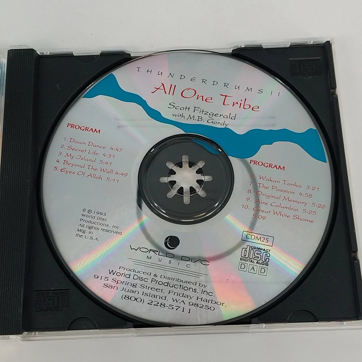 Scott Fitzgerald All One Tribe CD 1998 M.B. Gordy Thunderdrums II World Music