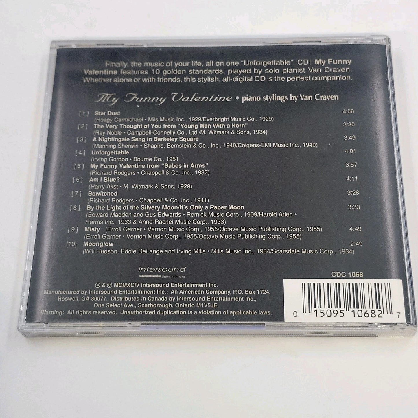Van Craven Interludes Piano Stylings 4 CD Box Set Love Story Broadway Ballad Vtg